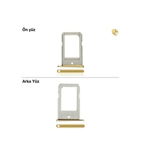 Samsung Galaxy S6 Edge Sim İç Yuvası Tekli Altın Sim yuvası sim tepsisi sim aparatı yeni sim yuvası tekli sim tepsisi sim çekmecesi