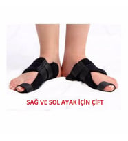 Ayak Baş Parmak Düzeltici Halluks Valgus Gece Ateli Bunyon Bunion (Siyah)