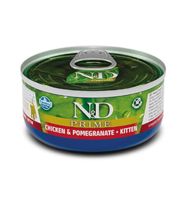 ND Prime Tavuklu ve Narlı Tahılsız Yavru Kedi Konservesi 70 gr (Turuncu)