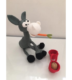 Dusty the Donkey Amigurumi Organik Oyuncak