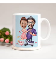 Kişiye Özel Aşk Bize Benzer Karikatürlü Kupa Bardak