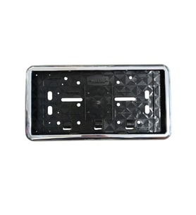 Çerçeveli Dikdörtgen  Plakalık Plaka Altlığı Krom  32X17cm 1 Adet