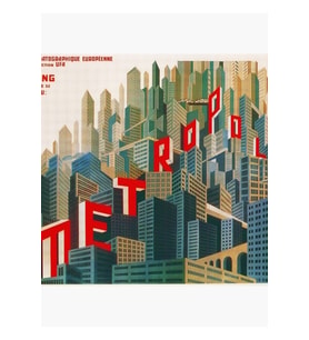 Fritz Lang Metropolis 1927 Classic Sci Fi Film Vintage Movie Tablo Ahşap Poster Dekoratif
