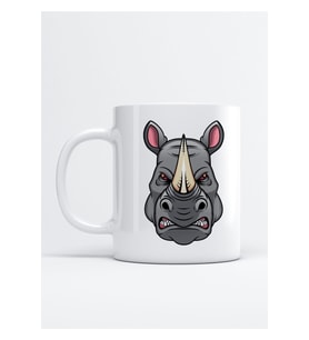 Gergedan Rhino Sticker Kupa Bardak