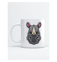 Gergedan Rhino Sticker Kupa Bardak