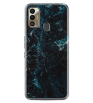 Tecno Spark 7T Kılıf Resimli Desenli Baskılı Silikon Kılıf Blue Mix Mermer 1377