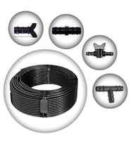 16mm DAMLAMA BORUSU 25cm DELİKLİ 400 m 2 LİTRE DAMLAMA BORUSU VE MALZEMELERİ HAZIR PAKET