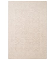 Gri Halı Bej Tonlu Vintage Eskitme Stil Salon Halısı Klasik Madalyon Desenli Yumuşak