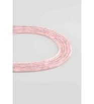Pembe Kuvars Doğal Taş Parlak Pembe Silindir Kesim 3x6mm Dizi [AA]