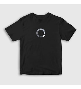 Presmono Unisex Çocuk Siyah Loading V2 Black Mirror T-Shirt 182319tt