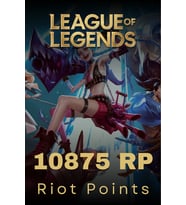 League Of Legends 10875 RP Riot Points Cash