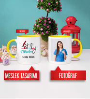 Patoloji Teknikeri Kupa Bardak Sarı Fotoğraflı