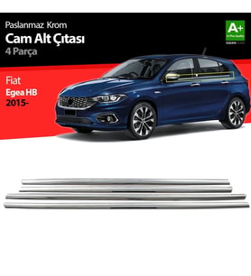 Fiat Egea Uyumlu Hatchback Krom Cam Çıtası 4 Parça. 2015 Üzeri