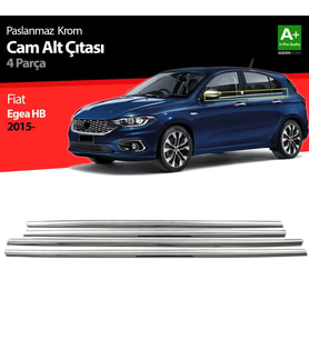 Fiat Egea Uyumlu Hatchback Krom Cam Çıtası 4 Parça. 2015 Üzeri