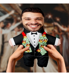 Motto Gift Evlilik Yıldönümü Hediyesi Esprili Kişiye Özel Fotoğraflı Damat Bey Peluş Oyuncak 531058