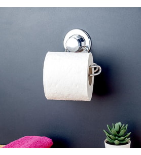 Vakumlu Banyo Tuvalet Kağıdı Askısı Krom (Gümüş)