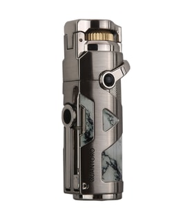 Quantoro Tek Torch Pürmüz Delicili/İğneli Gümüş Metal Puro Çakmağı - TRZ1180