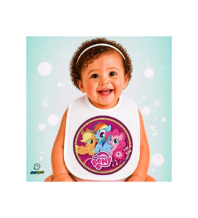 Pony Keten Bebek Mama Önlüğü – Yumuşak, Emici, Yıkanabilir, Özel Tasarım P160