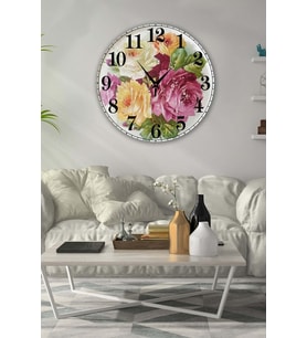 Bilge Retro Tasarımlı Duvar Saati 35 X 35 Cm (Baskılı)