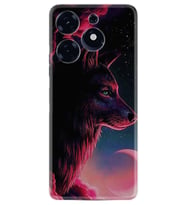 Tecno Spark 10 Pro Kılıf Resimli Desenli Baskılı Silikon Wolf and Moon 1380