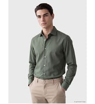 LCW BUSINESS Yeşil Slim Fit Armürlü Erkek Gömlek