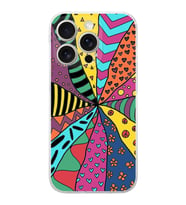 PrintiFy iPhone 15 Pro Max ile Uyumlu Retro Color 4  Kamera Korumalı Şeffaf  Kılıf