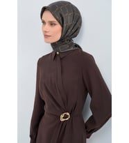 Armine Saf İpek Sura Eşarp-2026 İlkbahar-Yaz- 953800D (Antrasit)