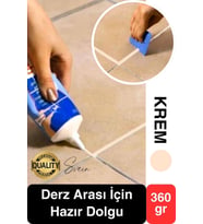 Premium Fayans Arası Krem Hazır Derz Dolgu Gaga Uç Tüp Mermer Mutfak Banyo Zemin Duvar Onarıcı