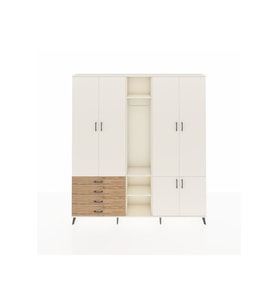 Arges Dolap 14 Raflı 4 Çekmeceli Tek Askılı 220x30x243 Aytaşı-Aytaşı/Çam