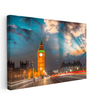 Kanvas Tablo Londra Big Ben Saat Kulesi Şehir Mimari Tablo Ev Ofis Duvar Dekoru