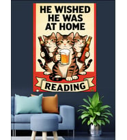 He Wished He Was At Home Reading Dekoratif Kanvas - Mdf Ahşap Tablo