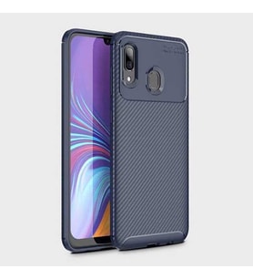 Samsung Galaxy A10S Kılıf Esnek Soft Karbon Tasarım Legion Serisi (Lacivert)