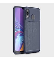 Samsung Galaxy A10S Kılıf Esnek Soft Karbon Tasarım Legion Serisi (Lacivert)