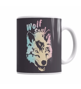 Ns Wolf Soul  Kupa Bardak Porselen