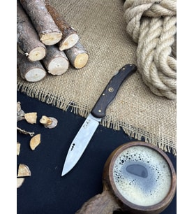 Outdoor Bıçak Piknik Çakısı Kamp Bıçağı 23 cm Eğri Kilitli Deri Kılıf Hediyeli Venge Ağacı Saplı Katlanabilir Çakı Hediyelik Eşya
