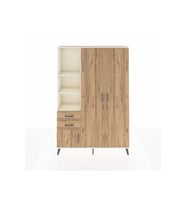 Arges Gardrop 5 Raflı 2 Çekmeceli Tek Askılı 132x30x195 Aytaşı-Çam