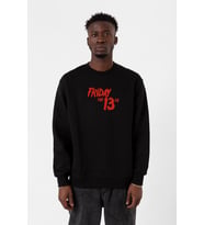 Friday The 13th Letter Logo Siyah Erkek 2ip Sweatshirt