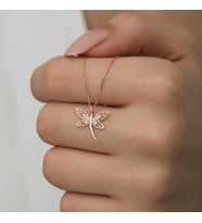 Gümüş Rose Yusufçuk Kadın Kolye