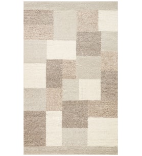 Bespoky Eberndorf Mavi Patchwork Pamuklu El Dokuması Alan Halısı