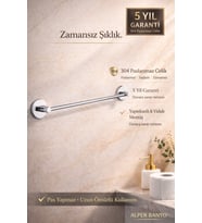 304 Paslanmaz Çelik Uzun Havluluk 40 cm 5 Yıl Garantili