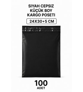 Northcity Siyah Cepsiz Kargo Poşeti 24x30+5 Cm - 100 Adet Dayanıklı Paketleme