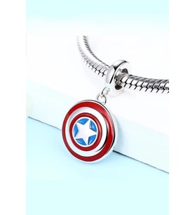 The Avengers Kaptan Amerika Kalkan Charm  925 Ayar Gümüş