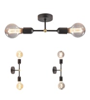 Mylights Retro Rustik Tavan Duvar Aplik Avize İkili Armatür (436448169)