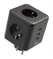 Priz Küp Akım Korumalı Isıya Dayanıklı Termal Çocuk Korumalı 3 Priz Girişli 3 USB Girişli Küp Priz
