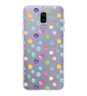 PrintiFy Samsung Galaxy J8 ile Uyumlu 1mm Slim Fit Water Color 6 Baskılı Şeffaf  Kılıf