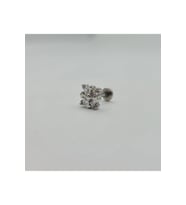 Cerrahi Çelik Beyaz Taşlı Küpe Tragus Helix Kıkırdak Piercing