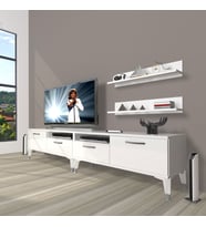 Decoraktiv Eko 200R Slm Silver Tv Ünitesi Tv Sehpası (Beyaz)