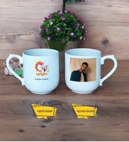 Grafiker Kupa Bardak Oval Fotoğraflı Grafikere Hediye
