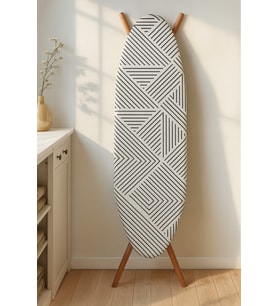 Ranforce Biyeli Çizgili Isıya Dayanıklı Ütü Masası Kılıfı 142x55 cm