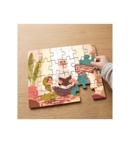 Kuran Öğreten Dede - Din Tasarımlı 24 Parça Ahşap Çocuk Puzzle MPK0172